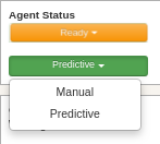 Agent Status Predictive or Manual