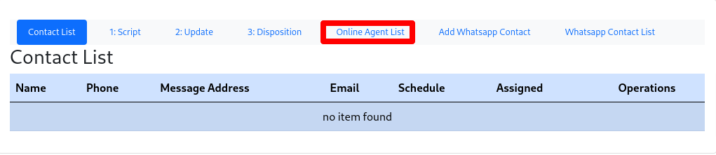 online agent list